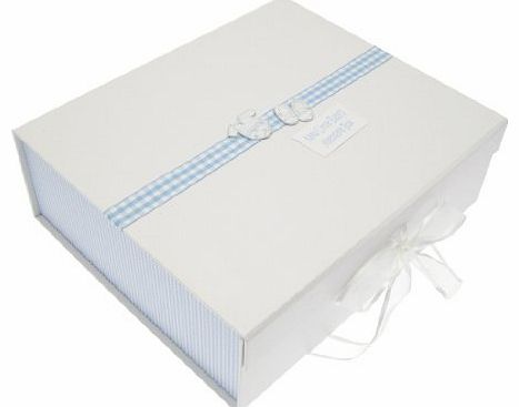 WHITE COTTON CARDS  New Clothes Baby Boy A4 Keepsake Box
