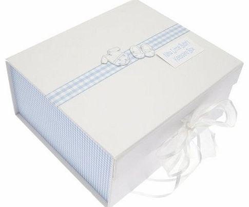 WHITE COTTON CARDS  New Clothes Baby Boy A5 Keepsake Box