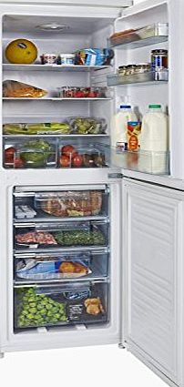 White Knight FF225H Freestanding Combi Fridge Freezer White