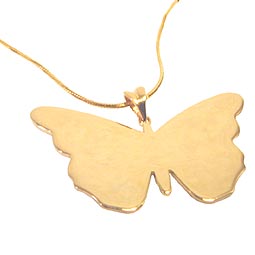 White Trash Charms Gold Vermeil Butterfly Necklace