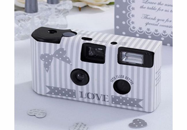 White Wedding and Party 10 X Vintage Chic Boutique Disposable Wedding Cameras (Silver / White)
