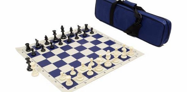 Wholesale Chess Heavy Tournament Triple Weighted Chess Set Combo - Navy Blue by Wholesale Chess