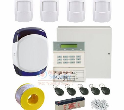 Wholesale Security Wired Burglar Alarm System Scantronic 9651-43 Pro 4 PIR Kit with Proximity FOB Control LCD Keypad