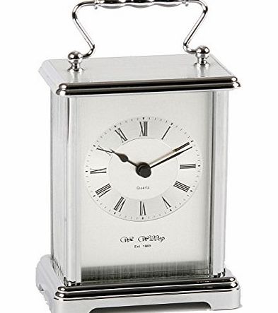 Personalised Carriage Clock in Two Tone Silver FREE ENGRAVING