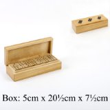 Wooden Boxed Domino Set - Light Colour Wood