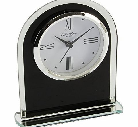 Wm.Widdop Black amp; Clear Arched Mantel Clock