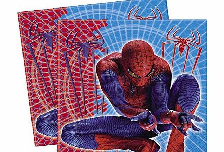Wiked Fun Official Amazing Spiderman Lunch Napkins (Pack of 20) Product Code: 71481