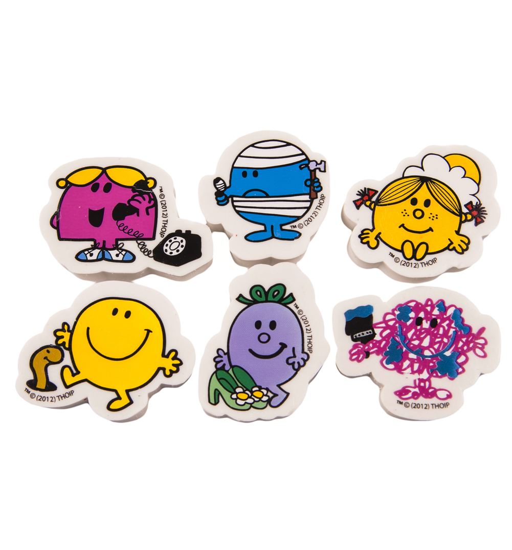 Mr Men And Little Miss Shaped Erasers