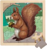 Wooden 20 Piece Jigsaw Puzzle - Red Squirrel