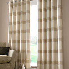 Wilkinson Plus Chicago Eyelet Curtains Lined Oyster 65inx90in