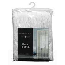 Wilkinson Plus Door Curtain String White 90cmx200cm