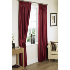 Java Curtains Lined with Tiebacks Red 46inx54in
