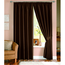 Java Lined Curtains Chocolate 46inx54in