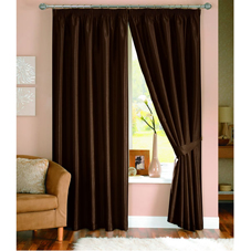Java Lined Curtains Chocolate 46inx72in