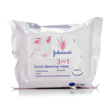 Johnsons Facial Cleansing Wipes 3 in 1 x 25