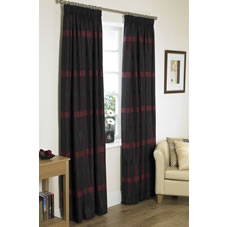 Longton Curtains Lined Red 46inx54in