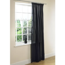 Wilkinson Plus Right Price Curtain Hopsack Black Single Panel