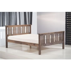 Shaker Bed Pine Chocolate Double