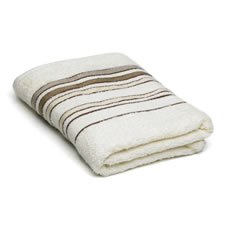 Wilko Bath Towel Stripe Cream