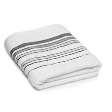 Wilko Bath Towel Stripe White