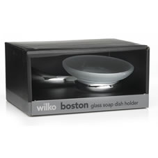 Wilkinson Plus Wilko Boston Soap Holder Glass/Chrome Effect