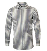 White and Blue Stripe Long Sleeve