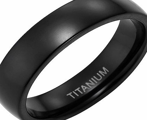 Brand New Mens 6mm Band Ring Crafted in Pure Titanium with Black Velvet Gift Box. Available In Most Sizes