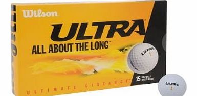 15 Pack Ultra Golf Balls White -