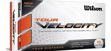 Tour Velocity Distance Golf Balls (Pack of 15) - White
