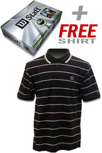 True Tour Elite Balls (doz) with FREE Wilson Stripe Polo Shirt