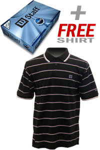 True Velocity Balls (doz) with FREE Wilson Stripe Polo Shirt