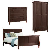 double bed frame, double wardrobe & 3
