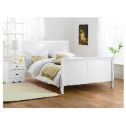 Double Bed Frame, White With Cumfilux