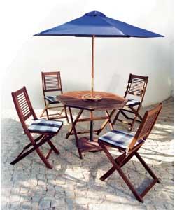 Hardwood Table and Chairs Patio Set