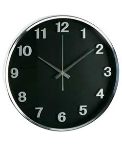 Metal Case Black Dial Wall Clock