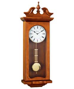 Walnut Finish Cabinet Westminster Pendulum Clock