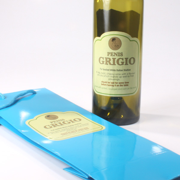 Wine Label Bag - Penis Grigio