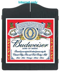 Budweiser Label Dartboard Cabinet