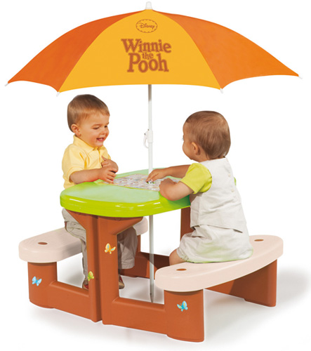 The Pooh Picnic Table and Parasol by