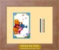 Winnie The Pooh Single Film Cell: 245mm x 305mm (approx) - beech effect frame with ivory mount