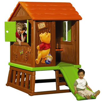Winnie The Pooh Smoby Winnie the Pooh Log Cabin with Slide