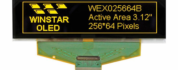 Winstar OLED Display Graphic Yellow 256x64