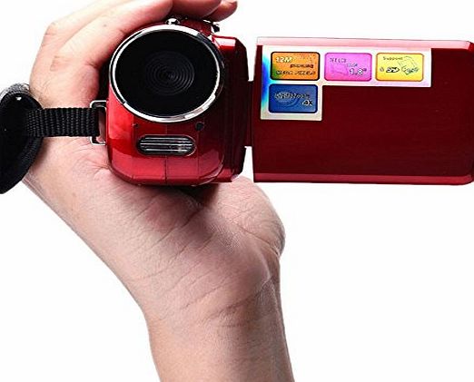 WINWINTOM  1.8 Inch TFT 4X Digital Zoom Mini Video Camera DV (Red)