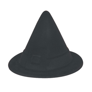 witch hat, black flock