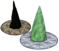 Witch Hat Black Lace Asst