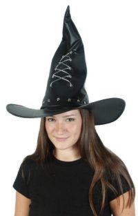 Witch Hat Black Lace Up