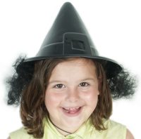Witch Hat Plastic with Hair
