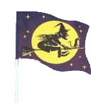 Witch paper table flag, 6`` x 4``