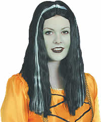Witch Wig with White Streak