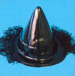 Witch hat with hair - plastic